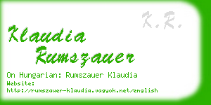 klaudia rumszauer business card